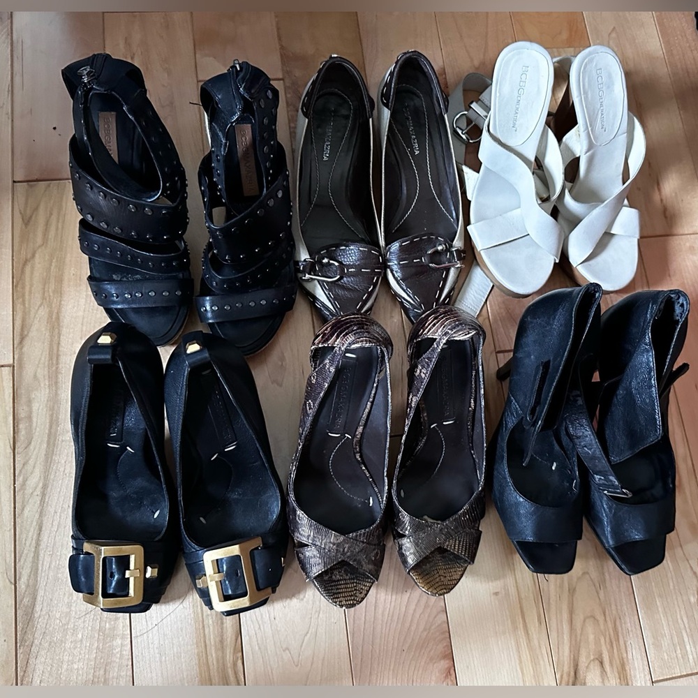 Bundle of pre-owned shoes fit a typical shoes size 6